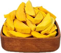 freeze-dried puffy mango slivers