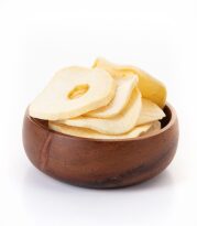 Peeled yellow apple